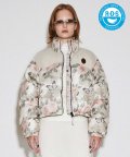 103 RDS Western Cropped Puffer Down Pale Flower/Pink Beige