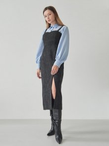 Tweed Slip Dress - Black