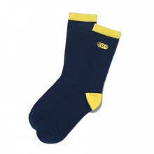 Smile Embroider Socks Navy