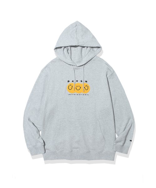 마크엠(MARKM) Smile Graphic Hoodie Melange Gray - 사이즈 & 후기 | 무신사