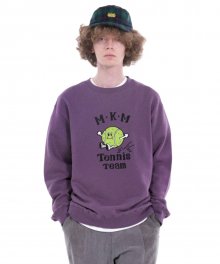 Tennis Team Graphic Sweatshirts  Purple [기모O]