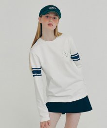 [FW21 clove] Baseball Sleeve T-Shirt (Ivory)