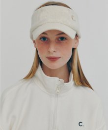 [FW21 clove] Knit Sun Visor (Ivory)