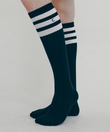 Stripe Knee Socks (Black)