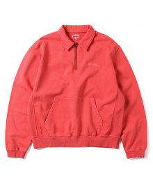 Polo Half Zip Pullover Red