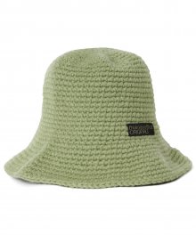 Knitted Bucket Hat Green