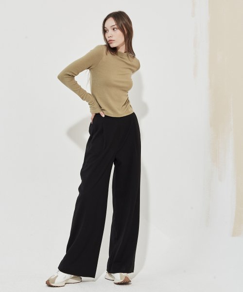 마나비스세븐(MANAVIS7) Wide Tuck Banding Slacks Black - 사이즈 & 후기 | 무신사