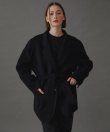 Bibi Handmade Belted Halfcoat_Black