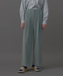 Anna Corduroy Wide Pants_Mint