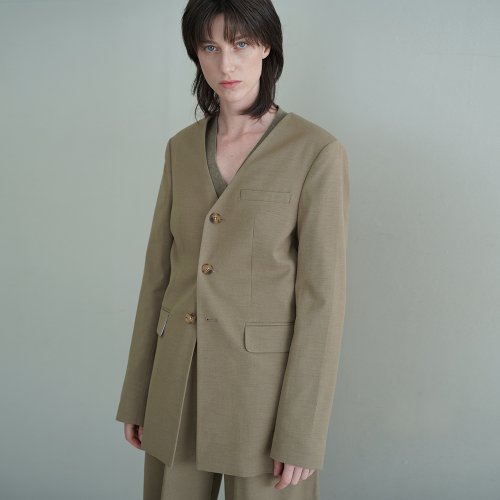 no collar blazer