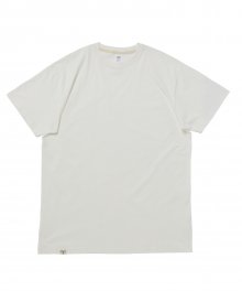 SILKY-COTTON LONG LAYERED 1/2 TEE (Ivory)