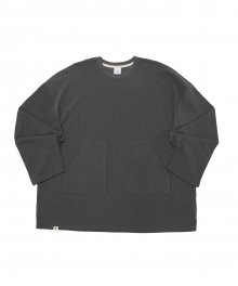 VINTAGE P. DYEING TWO-POCKET BOX TEE (Charcoal)