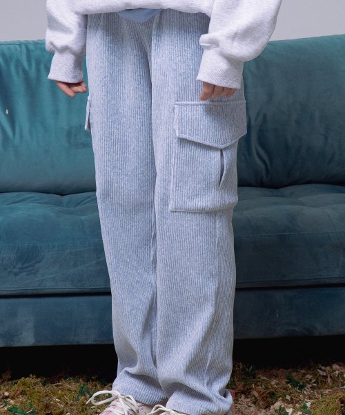 Вельветовые брюки карго (Light Blue)