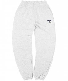 USA SWEATPANTS (MELANGE WHITE)