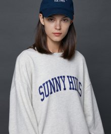 SUNNY HILLS ARCH SWEATSHIRTS (MELANGE IVORY)