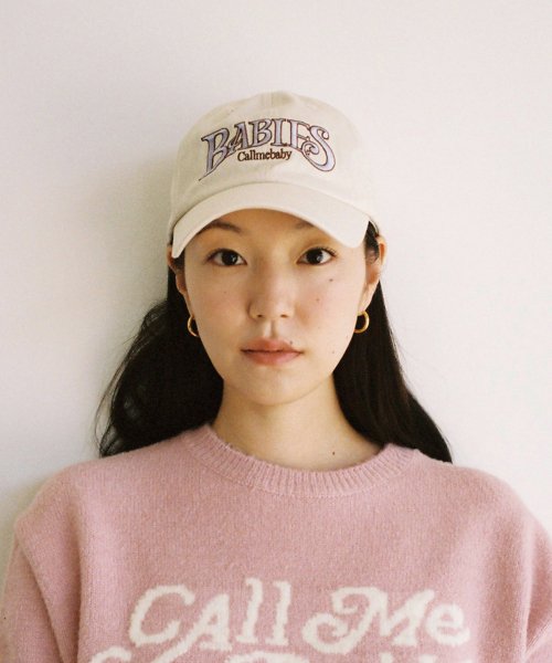 ● 韓国人気!!! ● Call Me Baby ☆ Embroidery Ball cap 콜미베이비(CALL ME BABY) Babies Logo Embroidery Ball Cap