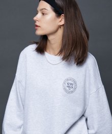 SUNNY HILLS S-LOGO SWEATSHIRTS (MELANGE WHITE)