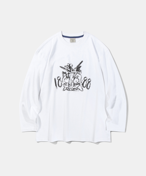 다이아몬드 레이라(diamondlayla) Painting KKAHO Long Sleeve T57 White