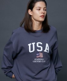 USA SWEATSHIRTS (WASHED NAVY)