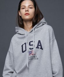 USA HOODIE (MELANGE GREY)