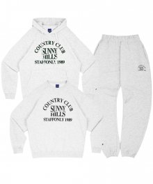 [SET] SUNNY HILLS SWEATS SET UP (MELANGE WHITE)