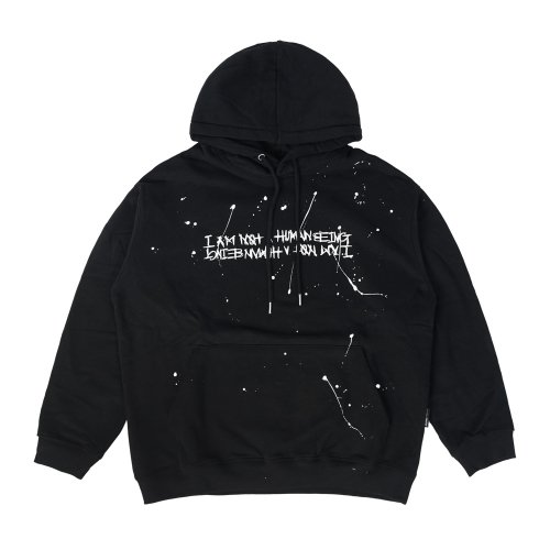 아임낫어휴먼비잉(I AM NOT A HUMAN BEING) BASIC LOGO HOODIE - PAINTING BLACK - 79,000 | 무신사 스토어