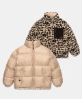 (JP-21701) REVERSIBLE LEOPARD FLEECE PADDING JUMPER BEIGE