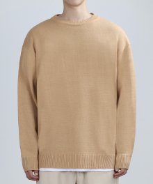 LAYER PIN ROUND KNIT (BEIGE)