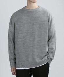 LAYER PIN ROUND KNIT (GRAY)