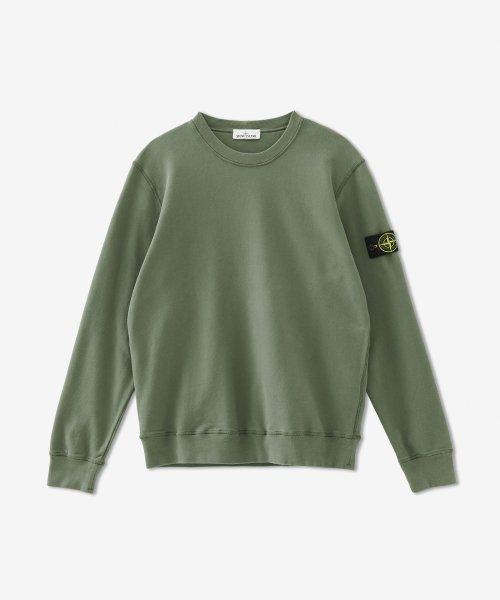 스톤아일랜드(STONE ISLAND) 남성 와펜 패치 브러쉬드 코튼 플리스 맨투맨 - 세이지 그린 / 751563020V0055 - 사이즈 & 후기 | 무신사
