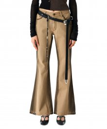 2 Side Painted Denim Pants Brown