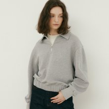 half zip-up sweatshirt (grey)
