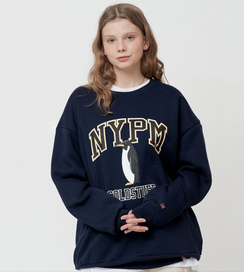 Оверсайз свитшот с графикой Feedus, Navy