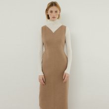 wool silhouette dress (beige)