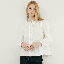 cotton frill blouse (ivory)