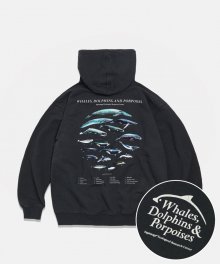 Whale Research Heavy Weight Hoodie Vintage Black
