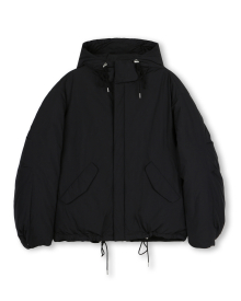 OVERSIZED M65 HOOD SHORT DOWN PARKA BLACK