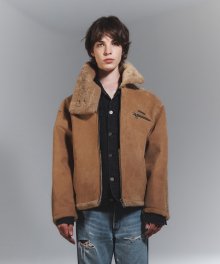 Classic Fur Leather Mustang Jacket (CAMEL)