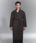 나이트플로우(NIGHT FLOW) Wool Blended Check Double Robe Coat