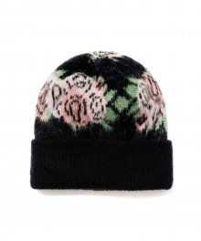 Flower Pattern Beanie_Black