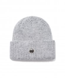 Bear Patch Beanie_Light Grey