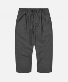 WOOL TWO TUCK RELAX PANTS _ CHARCOAL