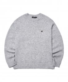 Bear Patch Knit_Light Grey