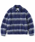 (FW21) Brushed Check Zip Jacket Blue