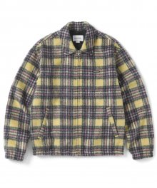 (FW21) Brushed Check Zip Jacket Yellow
