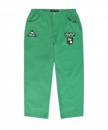 Patched Twill Pants Green