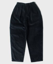 TWO-TUCK CORDUROY PANTS [Black Night]