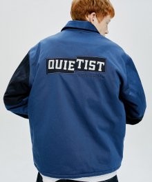 QT 컬러블록 코치자켓-네이비QT