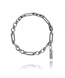 [써지컬스틸] JB005 Irregular unblance chain bracelet