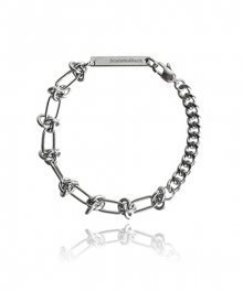 [써지컬스틸] JB003 Unbalance skull chain bracelet